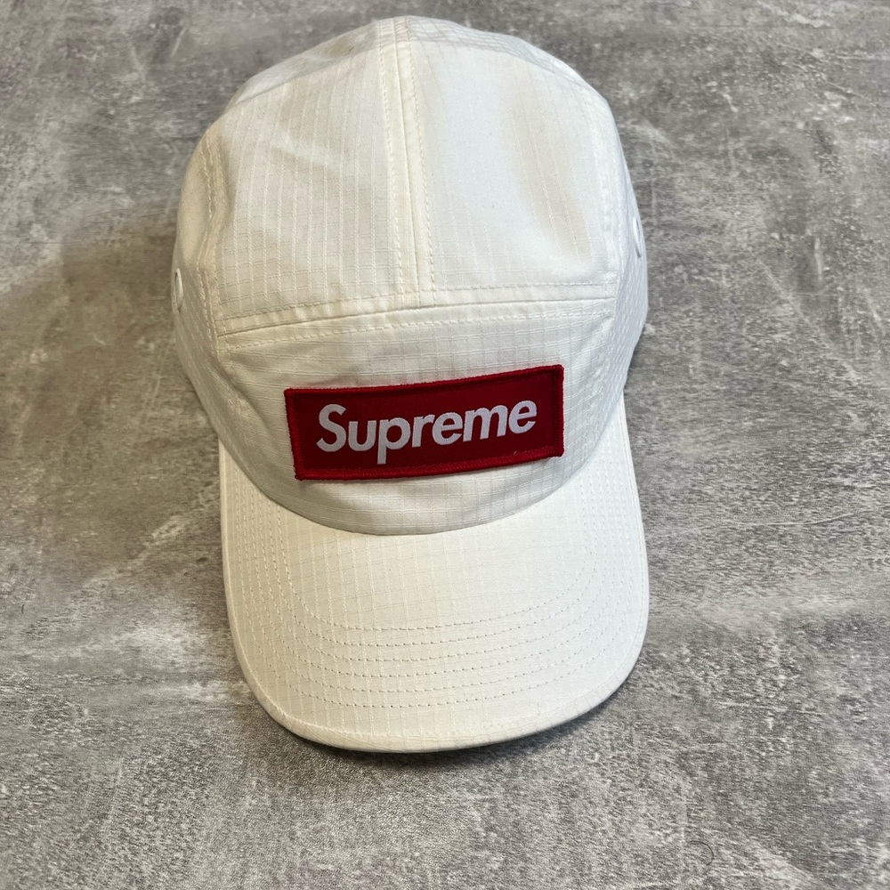 Supreme White Cap with Red Logo